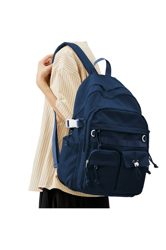 Cute Backpacks for School Bookbag for Teenagers, School Backpack for Teens Book Bags School Bag for Women Men, Aesthetic Backpacks for Teens High School College Backpack Laptop Casual Daypack Blue