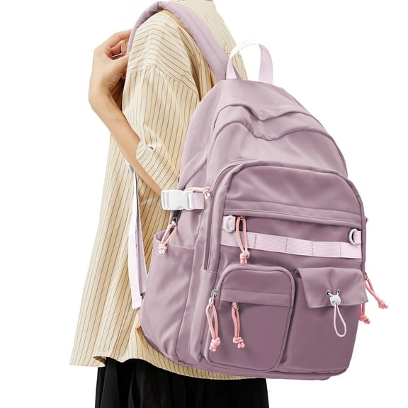 Cute Backpacks for School Bookbag for Teenagers, School Backpack for Teens Book Bags School Bag for Women Men, Aesthetic Backpacks for Teens High School College Backpack Laptop Casual Daypack Purple