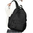 thumbnail image 1 of Small Backpack for School Aesthetic Lightweight Travel Daypack Simple Cute Backpack for Women Men College High School Bookbag Fit 14 Inch Laptop with USB charging port Black, 1 of 1
