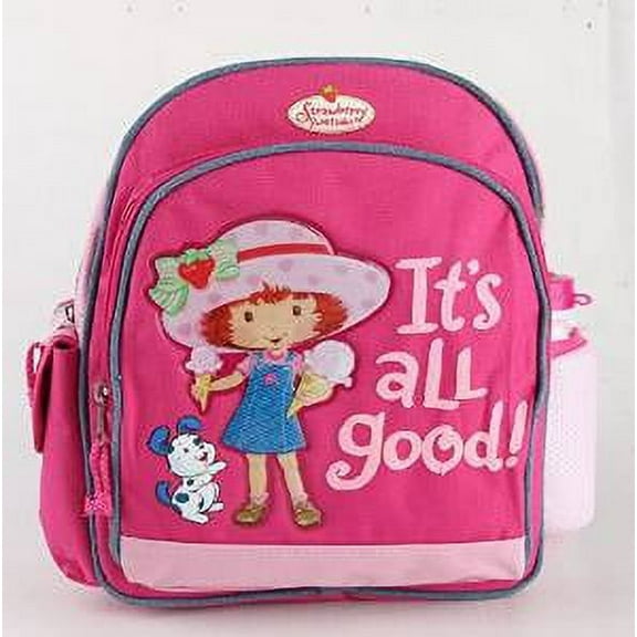 Small Backpack - Strawberry Shortcake - w/Water Bottle 12" New 333192