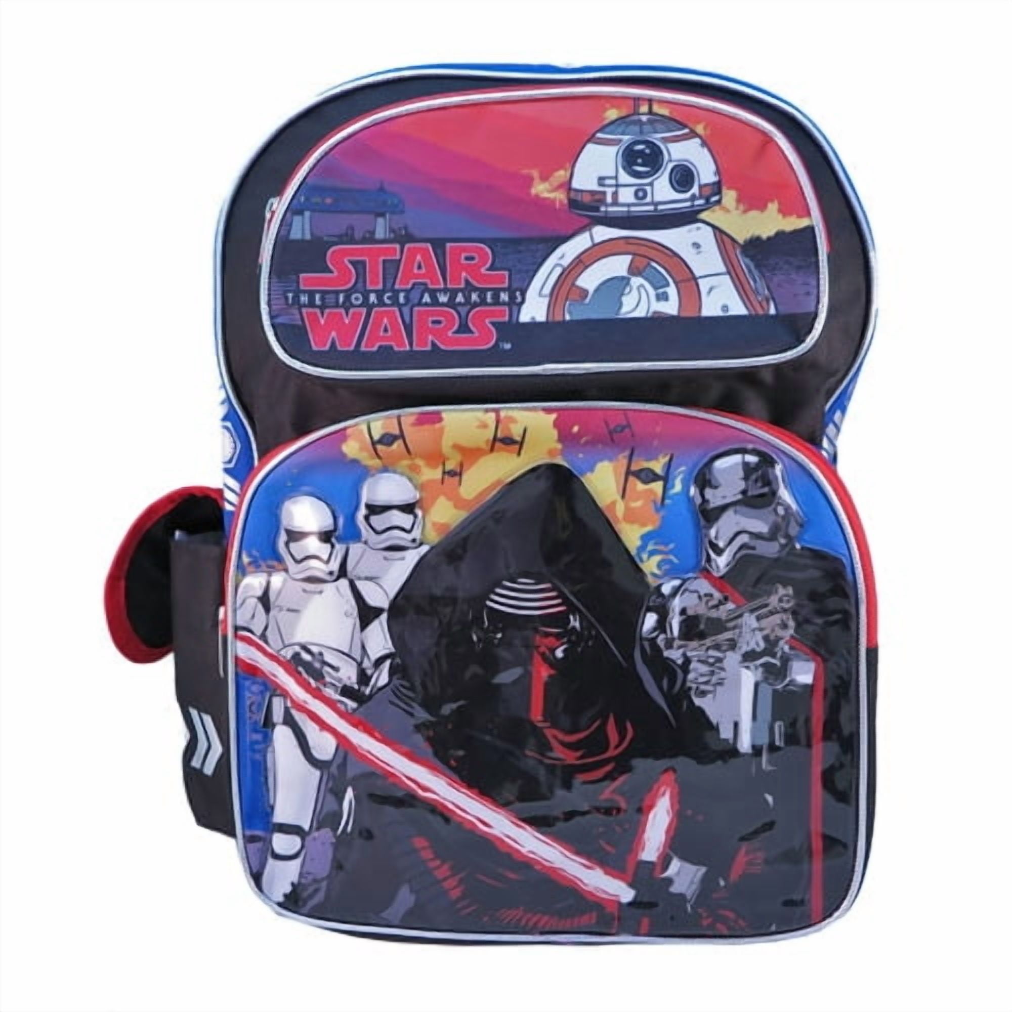 bb-8 mini backpack Loungefly x Star Wars R2-D2 and Droids Light Up 8 covers the front pocket accompanied by an insignia zipper pull Star Wars The Force Awakens
