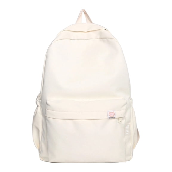 Small Backpack, Tyeign Sweet Cute Solid Color Travel Backpack Large Capacity Soft teen office Bag for scholars Backpacks for Adults Backpack for Travel Large Backpack Bookbag for Classroom White