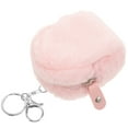 thumbnail image 1 of Small Bag Cute Plush Fluffy Mini Backpack Keychain Purse Pink, 1 of 8