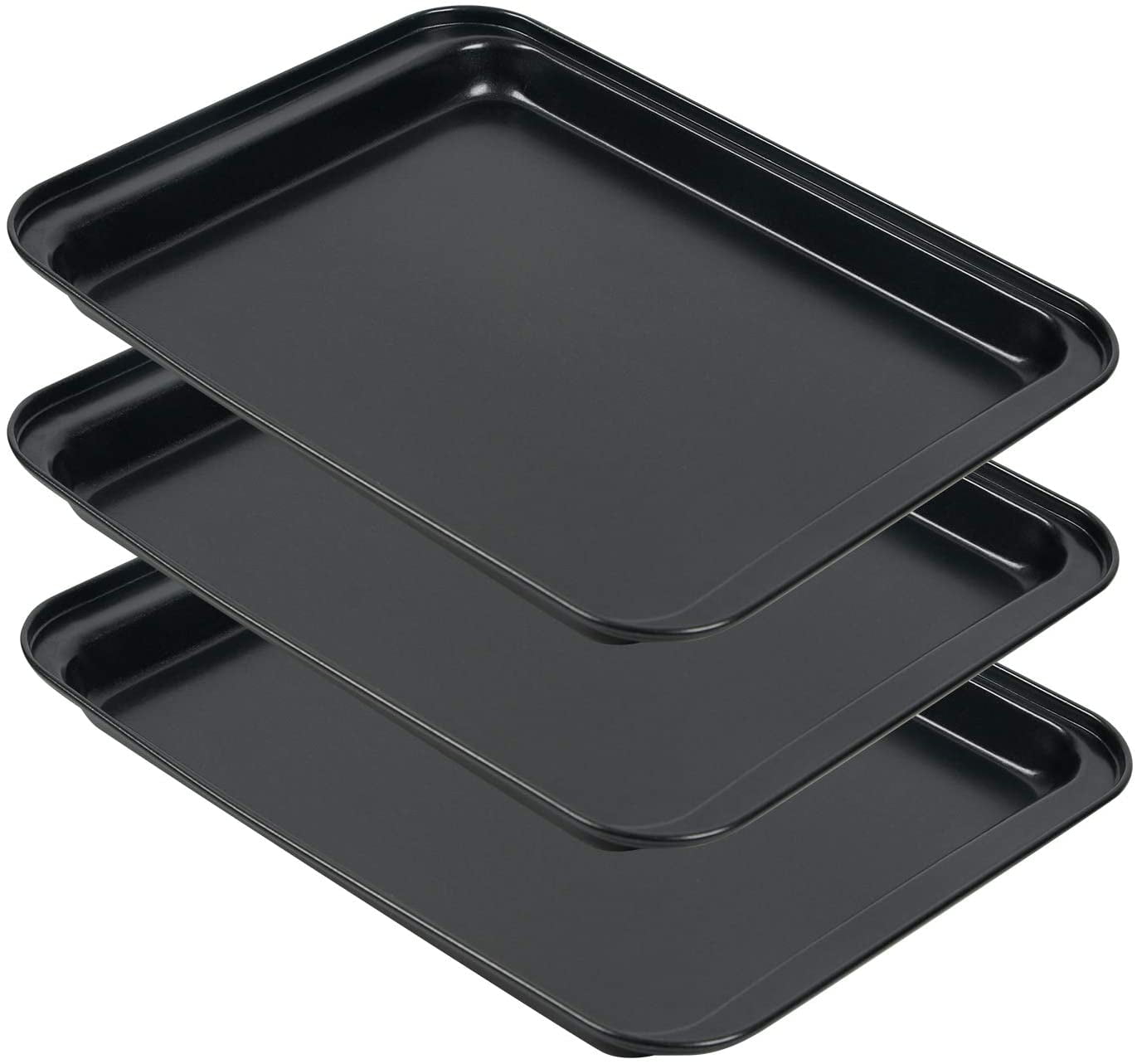 Small Baking Sheets for Oven, Shinsin Nonstick Cookie Pans Set of 3, 8