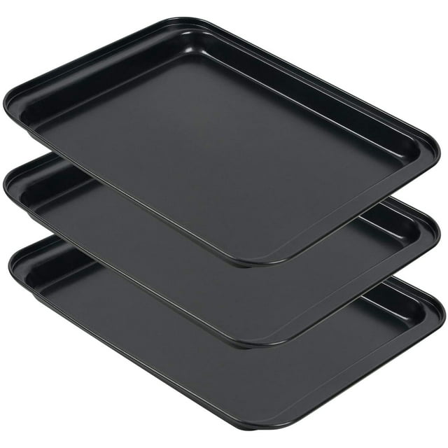 Small Baking Sheets for Oven, Shinsin Nonstick Cookie Pans Set of 3, 8 inch Carbon Steel Cookie