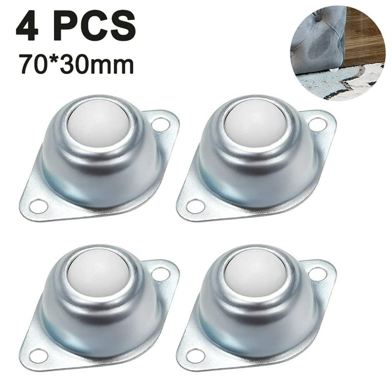 4PCS Ball Swivel Castors Steel Wheels Trolley Small Furniture Casters