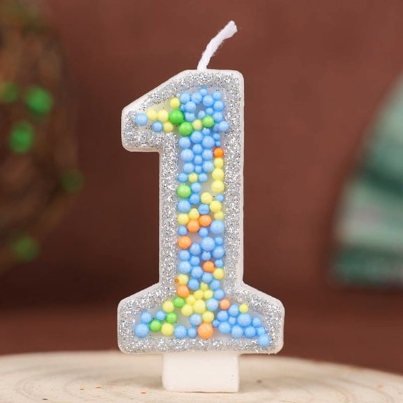 Small Ball Number Birthday Candles 0-9 Eco-Friendly Non-Toxic Cake Topper