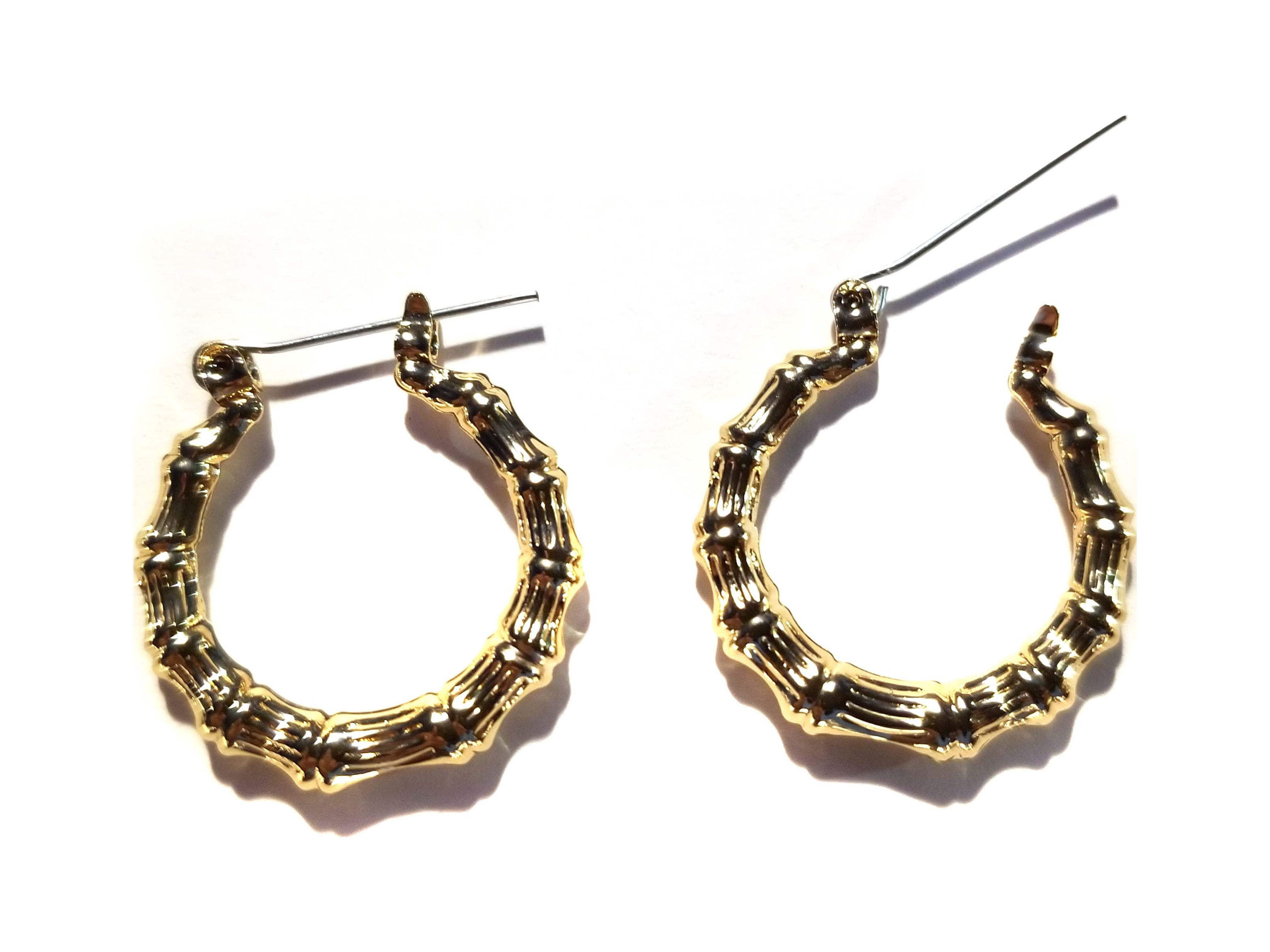 Custom Mini Bamboo Hoop Earrings