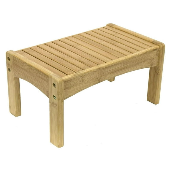 Small Bamboo Step Stool - Wooden Foot Rest Stool & Potty Training Stool for Kids Toddlers