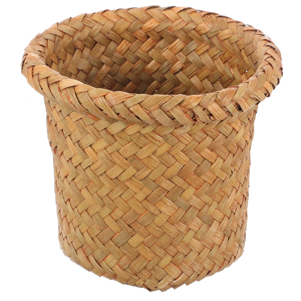 Oranwell 4 Gallon Wicker Trash Can With Lid & Liners - Handwoven Waste Basket For Bedroom, Bathroom, Office - View #2