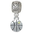 thumbnail image 1 of Small Basketball with a AB Crystal - Big Sister Charm Bead, 1 of 1