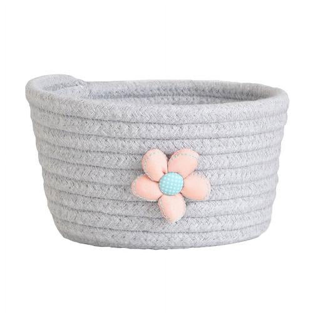 Small Baskets Cotton Rope Woven Basket Cute Mini Tiny Storage Baskets 