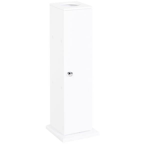 Small Bathroom Floor Cabinet | Ideal for Excess Toilet Paper, Fits in Tight Spaces | Sturdy Engineered Wood Build | Keeps Bathroom Items Organized