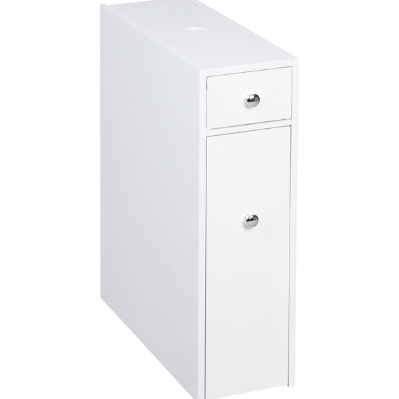 Small Bathroom Furniture Cabinet | Four Hidden Sections for Organized Storage | Painted MDF for Long - Lasting Use | Resolves Storage Issues in Compact Bathrooms