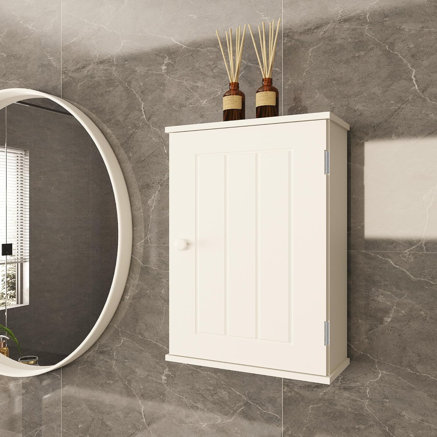 Small Bathroom Medicine Cabinet with Doors,Over The Toilet Storage ...