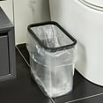 thumbnail image 1 of Small Bathroom Trash Can 1 Gallon /4 Liter Wastebasket, Modern Clear Plastic Garbage Bin for Bedroom, Home Office, Toilet, RV, Under Sink, Near Desk, 1 of 6