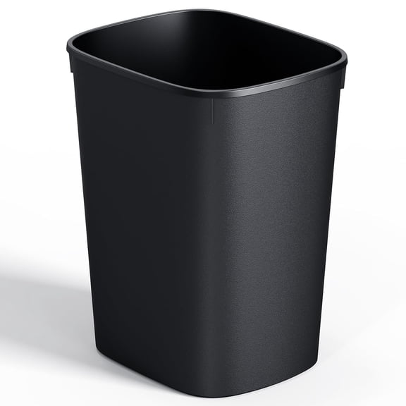 Small Bathroom Trash Can, 2.6 Gallon Slim Mini Garbage Bin, Plastic Waste Basket for Dorm Room, Bedroom, Office, Toilet, Compact & Space-Saving Design, Black