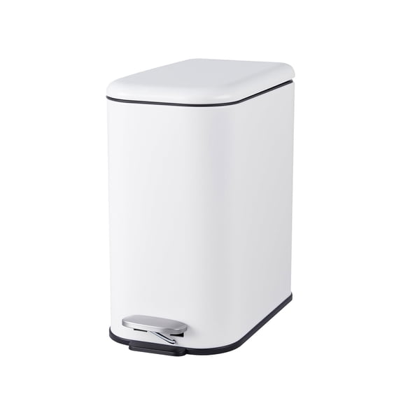 Garvee Small Bathroom Trash Can with Lid Soft Close, 3.2 Gal Garbage Can, White