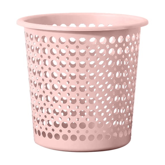 Small Bathroom Trash Can Perforated Design 23x22cm, Small Garbage Can for Bathroom, Kitchen, Office, Plastic, Modern, Large Opening, Durable and Easy Clean