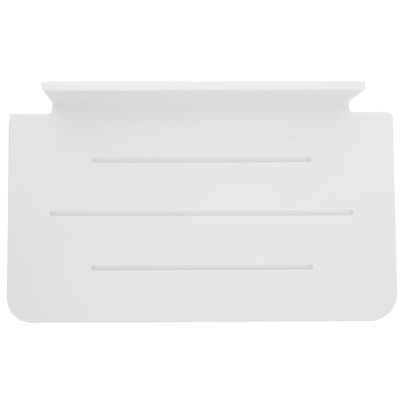 Small Bathroom Wall Mount Shelf Toilet Holder Anti- Style Hanging Shelves Platic Floating Shelves Bathroom Organizer for Speaker Action Figures White