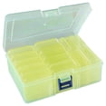 thumbnail image 1 of Small Bead Organizers, Plastic Storage Cases Mini Clear Bead Storage Containers Transparent Boxes with Hinged Lid and Rectangle Clear Craft Supply Case Storage Containers Yellow 6.5*4.8*2.3 In, 1 of 9