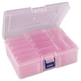 thumbnail image 1 of Small Bead Organizers, Plastic Storage Cases Mini Clear Bead Storage Containers Transparent Boxes with Hinged Lid and Rectangle Clear Craft Supply Case Storage Containers Red 6.5*4.8*2.3 In, 1 of 9