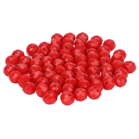 Small Beads, 70pcs Plastic Jewelry Beads Bracelet Beads Versatility For Phone Craft For Bracelets Jewelry Making Red