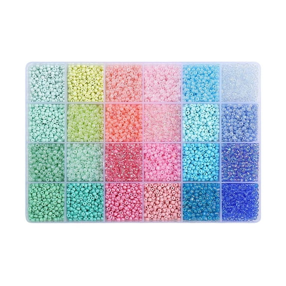 Small Beads for Jewelry Making, Beads for Bracelets, 5200 Pcs Multicolor 3mm Plastic Beads Set for DIY Jewelry Crafting and Decorative Accessories