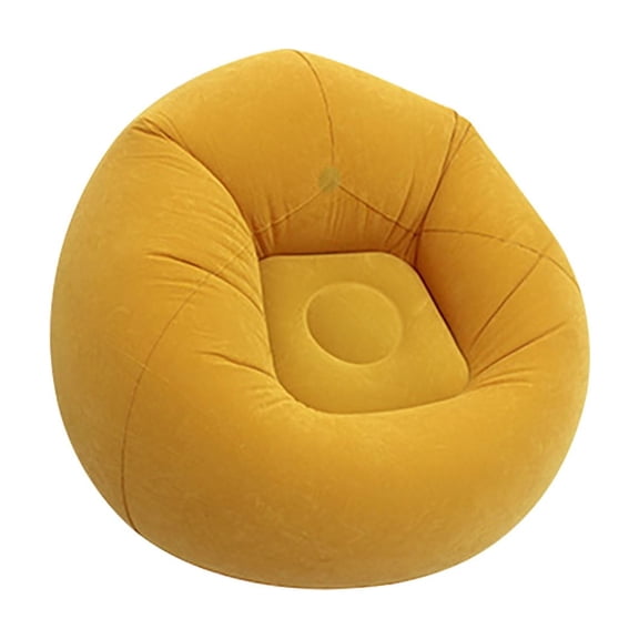 Small Bean Bag Chair, Gaming Bean Bag Chairs, Inflatable Lazy Sofa, Portable Inflatable Chair, Inflatable Comfy Chair for Adults, 1Pcs Inflatable Bean Bag Chair - Yellow