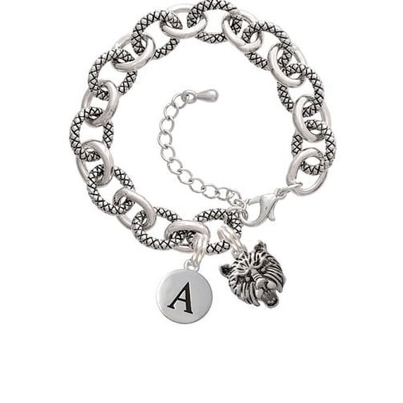 Small Bear - Mascot -A- Pebble Initial Diana Bracelet