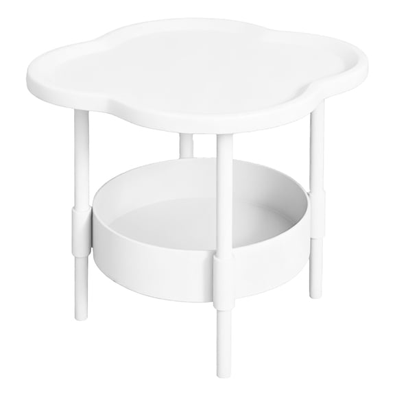 Small Bedside Shelf Nightstand Suitable for Bedroom beside the Bed Keeps Items like Phone Lamp Organized Easy to Access Practical and Space Saving,2 Tier Side Table with Storage Shelf(White,)