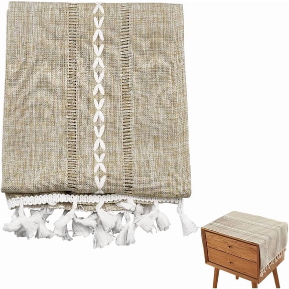 Small Bedside Tablecloth Dustcover End Tabletop Coffee Tassel Rectangle Farmhouse Fabric Table Cloth Nightstand Dresser Covering Towel Top Doilies
