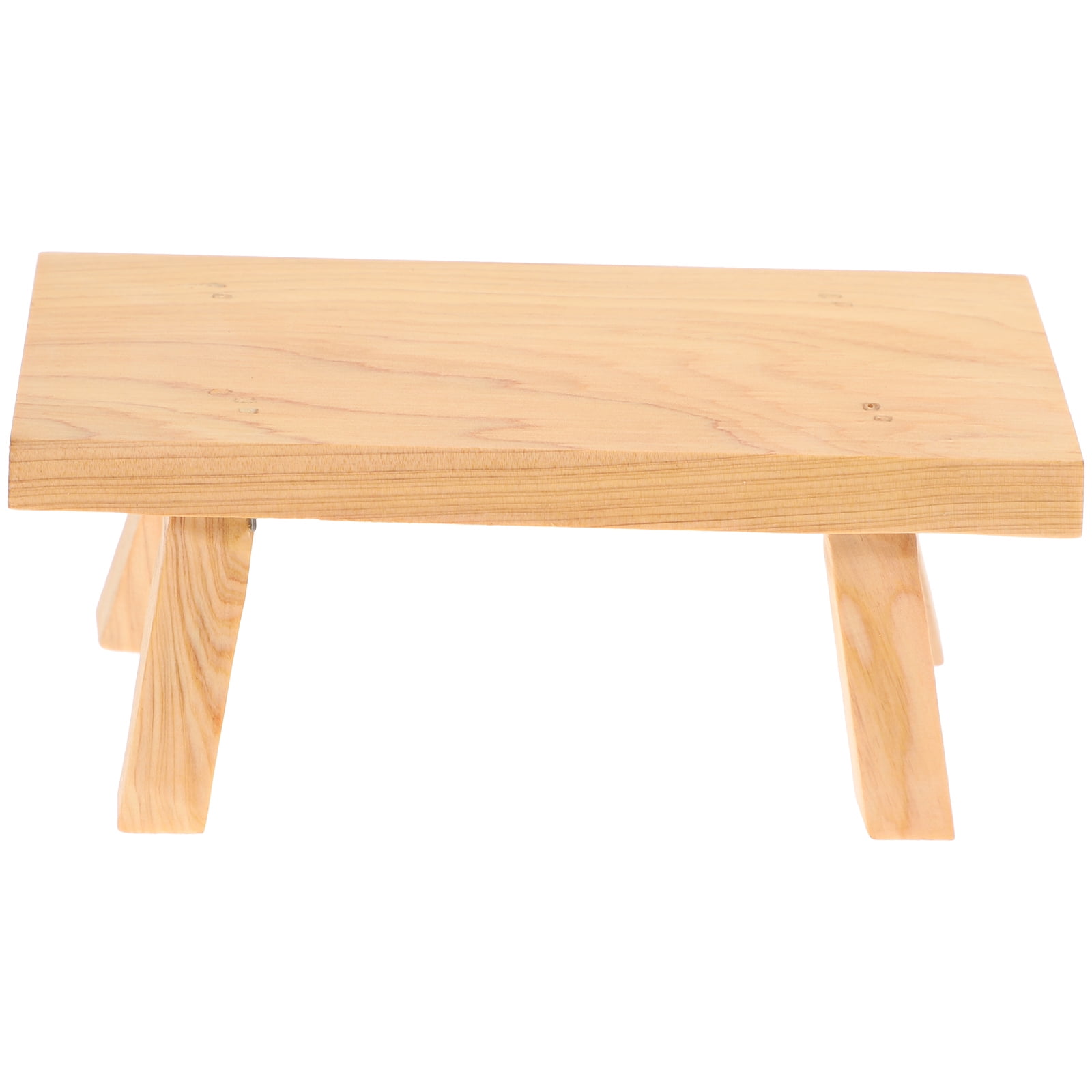 Small Bench Decoration Crafts Stand Plant Wooden Stool Ornament Display ...