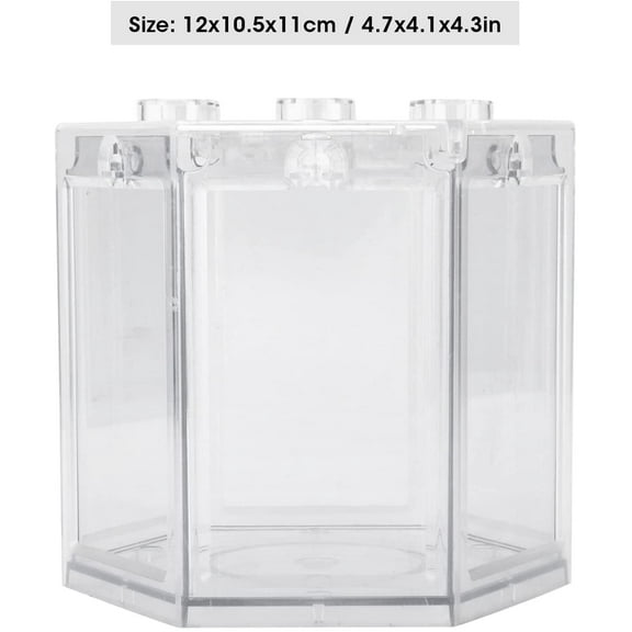 Small Beta Fish Tanks, Stackable Mini Tank Aquarium Starter Kits with 300Pcs Luminous Cobblestones, No Clean Corners, Tiny Fish Tank for Shrimp Moss Seaweed Balls Sea Monkeys, Yellow