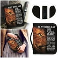 thumbnail image 1 of Small Bible Cover 9.2x6.3x1.6", Gifts for Bonus Dad from Stepdaughter, Lion Leather Bible Case Protector, Meaningful Religious Christmas Gift for Step Father, Men's Scripture Book Holder, 1 of 9