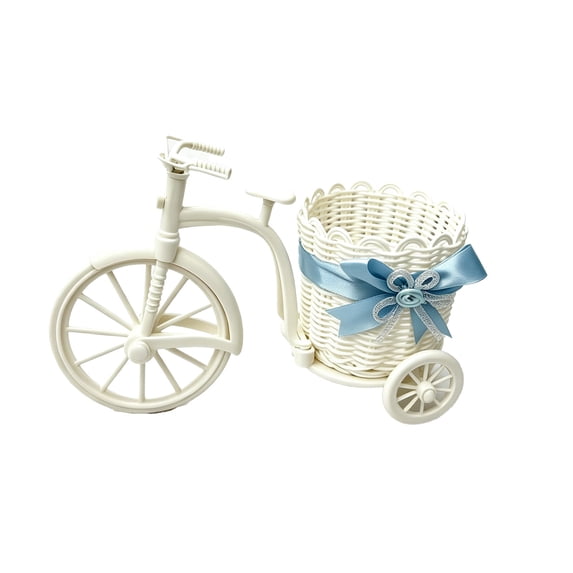 Small Bicycle Flower Plant Stand Nostalgic Garden Decor For Home Wedding Decoration, Desktop Decoration Blue