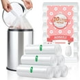 thumbnail image 1 of Small Bin Bags 10l Waste Paper Bin Liners Bathroom Trash Bags White Clear Pedal Rubbish Bags For Toilet,Bedroom,Office, 90 Counts, 1 of 6
