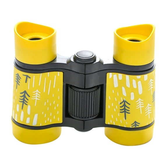 Small Binoculars for Adults Small Binoculars for Adults 4X30 Binoculars Shockproof Rubber Mini Lightweight For Kids Yellow