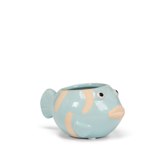 Abbott Collection Bird Stoneware Planter - Blue, Small (3" H)