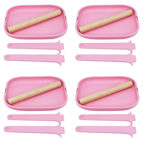 Small Bird Play Stand with Poop Tray, Portable Tabletop Bird Cage Toy for Small Pet Birds, Wooden Play Gym, Bird Cage Accessories, Pink