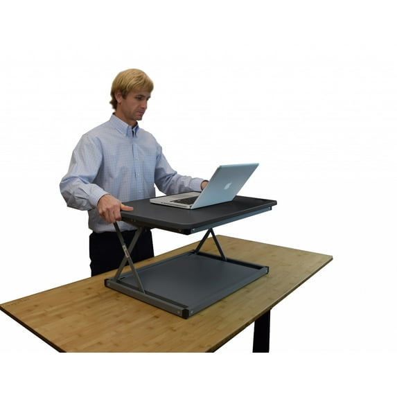 Small Black Adjustable Standing Desk Converter