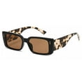 thumbnail image 1 of Small Black Retro 90's Thick Square Frame Men Women Rectangle Fashion Sunglasses, 1 of 4