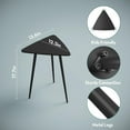 thumbnail image 1 of Small Black Side Table, Triangle End Table, Modern Narrow Bedside Table for Living Room Bedroom Small Space, 1 of 7