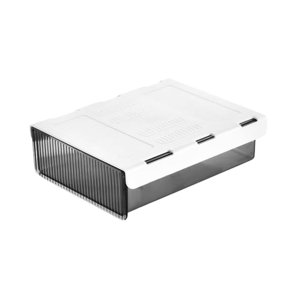 Small Black Slide Out Under Desk Storage Drawer, Stick On