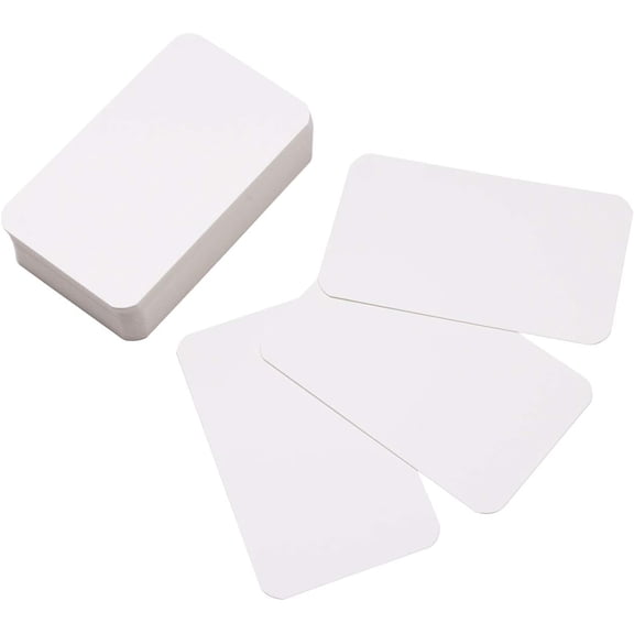 Small Blank Paper Message Note Business Cards Mini Greeting Place Name Vocabulary Word Flash Cards Graffiti Scrapbookings DIY Gift Tags Label,100PCS (White)