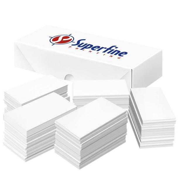 Small Blank White Study Flash Cards - 3.5”x2” - 14pt/100lb (270 gsm) Extra Thick - 1000 per Pack (Unpunched)