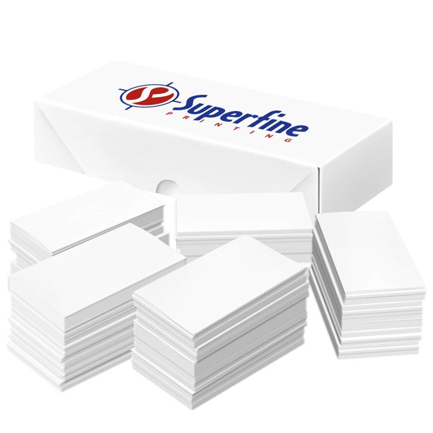 Small Blank White Study Flash Cards - 3.5”x2” - 14pt/100lb (270 gsm) Extra Thick - 1000 per Pack (Unpunched)