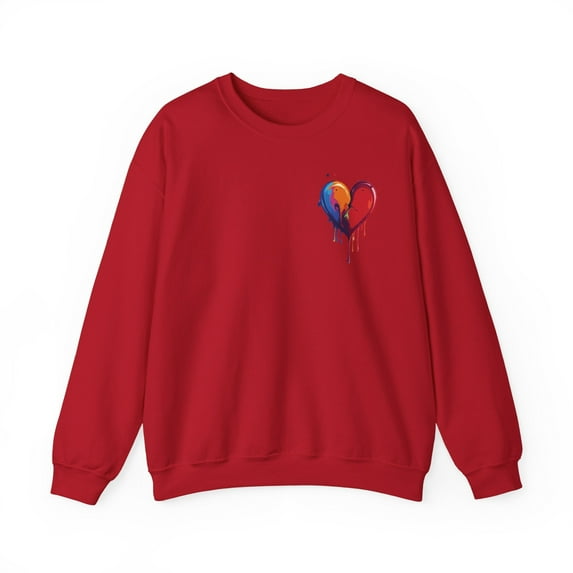 Small Bleeding Heart Sweatshirt, Small Heart Sweatshirt, Valentine's Day Sweatshirt, Heart Sweatshirt 117