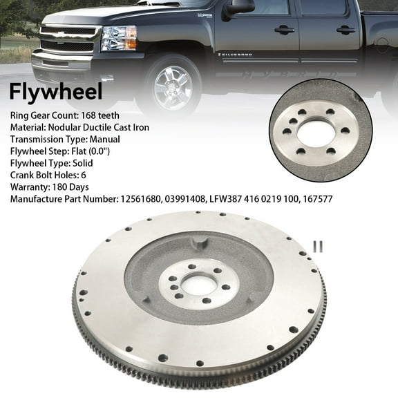 Small Block 168-Tooth Flywheel Fit for GM Fit for Chevy 4.8 5.3 6.0L GEN III IV LS SWAP