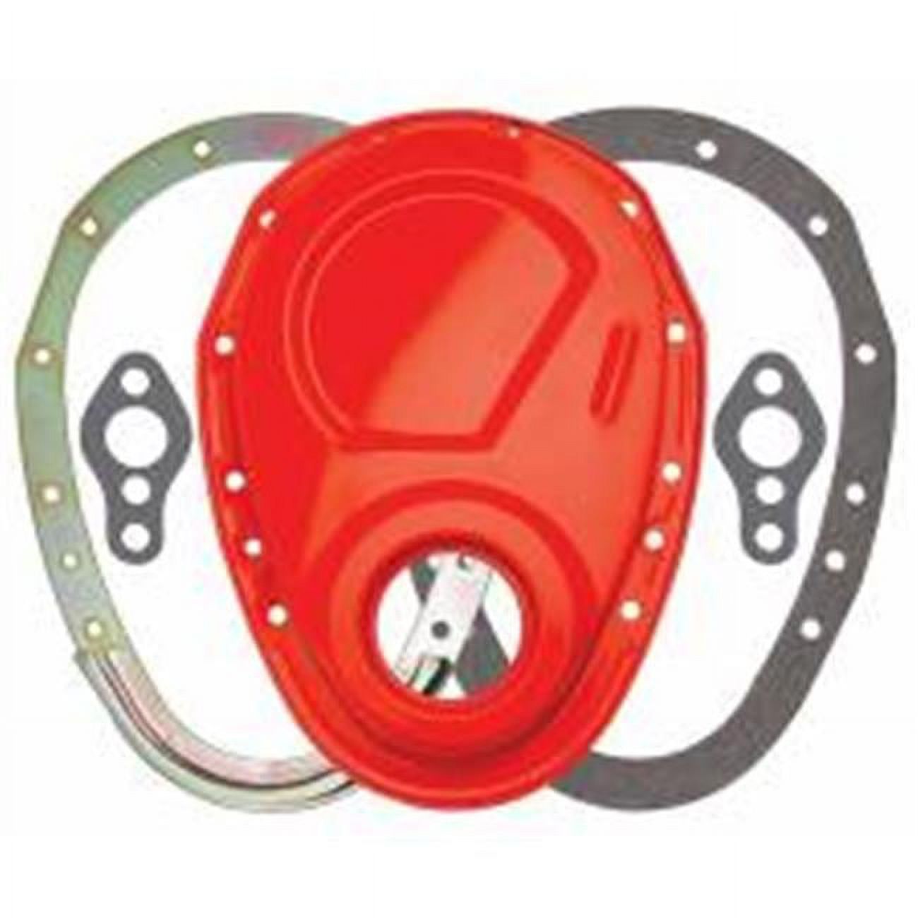 Small Block Chevy 2 Piece Timing Cover for Small Block Chevy, Orange